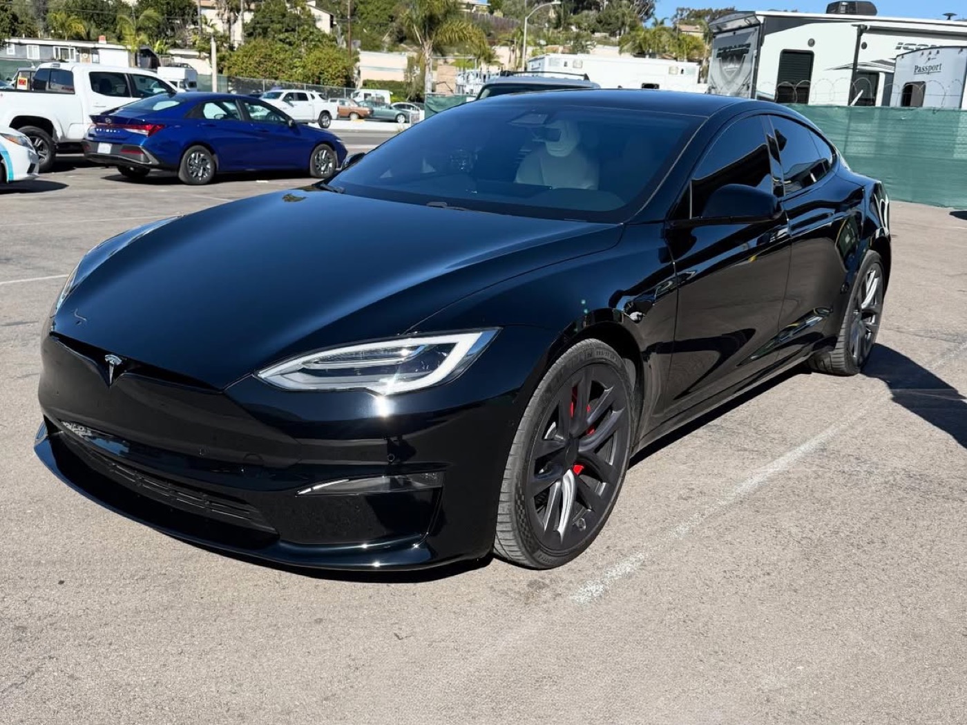 Tesla Model S — front bumper — after