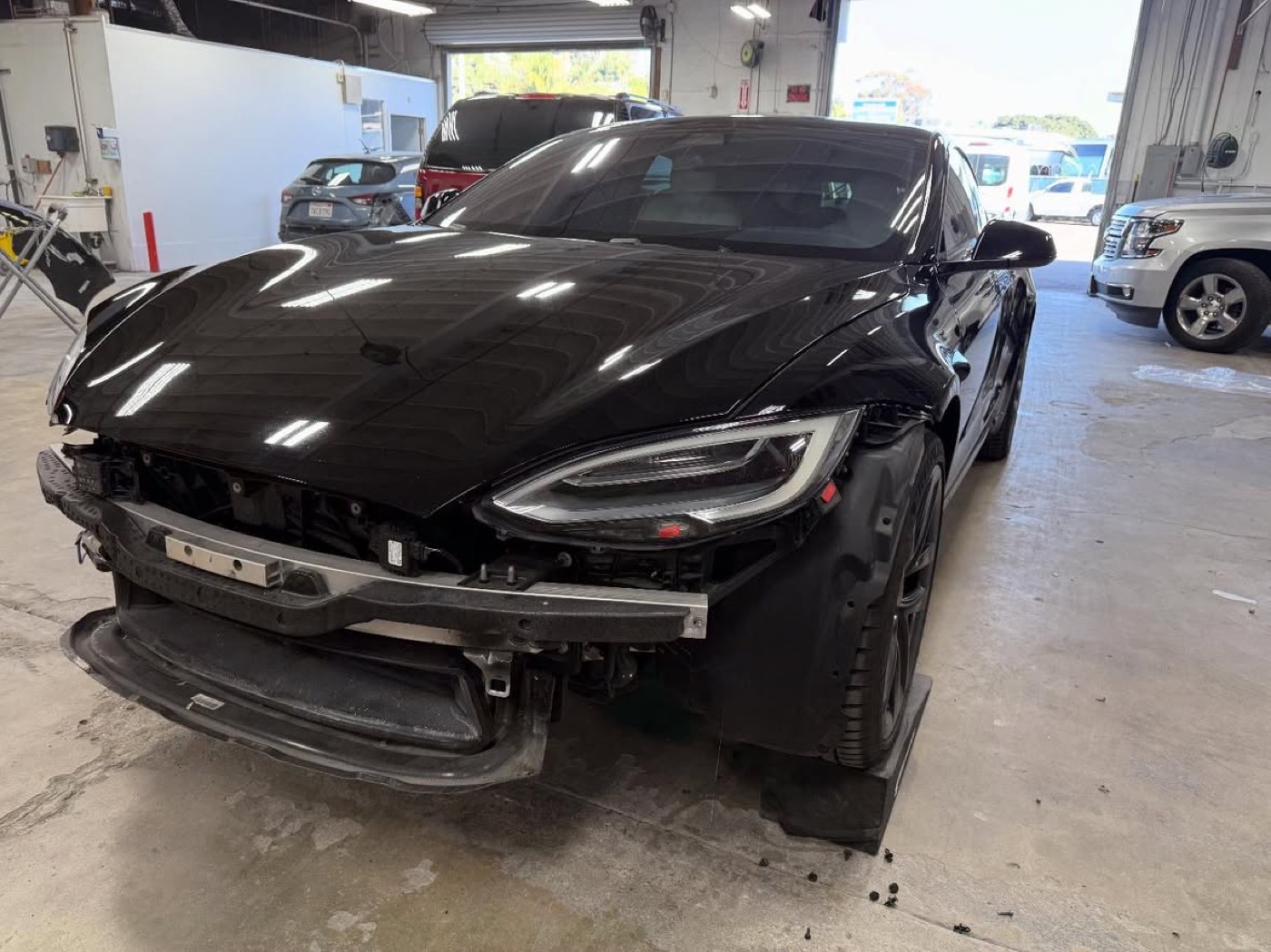Tesla Model S — front bumper — before